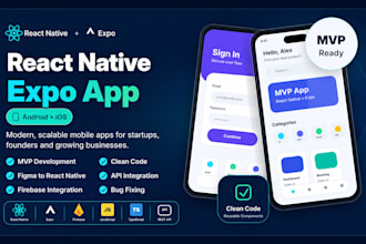 build react native cli plus expo mobile app for android and ios