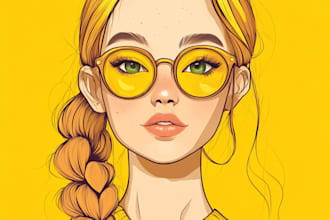 draw couple or family yellow cartoon characters in 24 hours