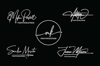 redesign, update your existing signature logo creatively or any graphic design