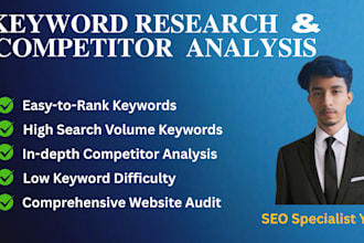 do keyword research, competitor analysis, and website SEO