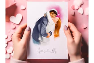 paint custom couple portrait