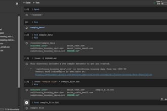 do google collab, python programming and machine learning projects