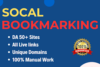 boost your website SEO with 100 high quality social bookmarking
