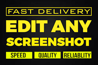 add or remove anything from screenshot editing in just 1 hour