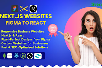 create next js websites and convert figma to next js for business websites