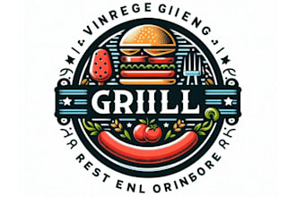 do restaurant bbq grill cafe pizza food logo