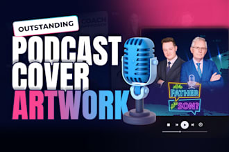 design modern and professional podcast cover artwork logo