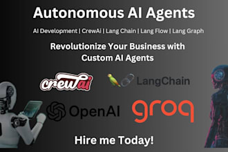 create custom ai agents with crewai, langchain, langflow, langgraph
