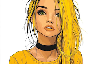 draw you as the best simpson yellow cartoon character