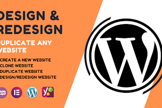 duplicate wordpress website clone or redesign it using elementor page