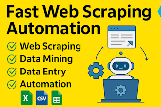 do python products and business data scraping, automation, extraction services