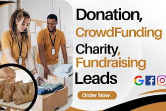 generate hot donation ngo leads charity gofundme leads fundraising website