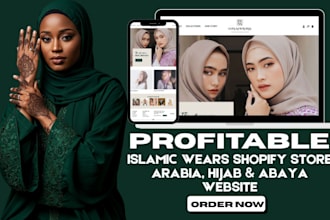 design modest islamic wears shopify store arabia clothing website abaya store