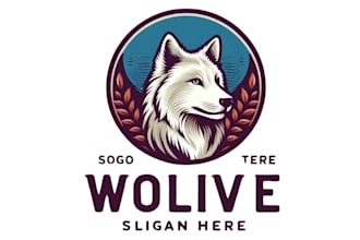 design angry wolf logo