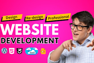 redesign or build full stack saas, ecommerce, professional services website