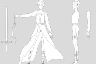 draw a reference sheet for your character