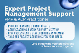 provide expert project management support as a pmp and agile coach