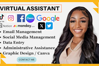 be your personal administrative executive virtual assistant social media manager