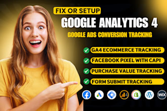 setup google analytics 4, ga4 ecommerce tracking, ads conversion tracking by GTM