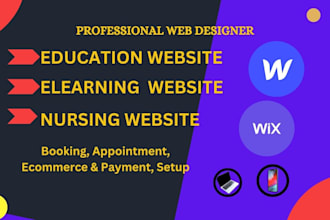 design education, elearning, nursing website with responsive