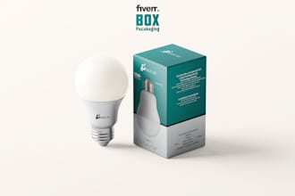 custom product packaging and label design with 3d mockup