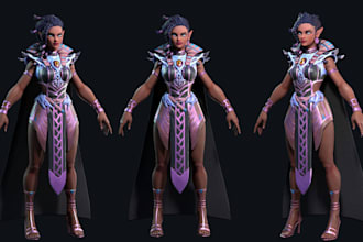 3d character modeling for game and 3d printing ball joint articulated model