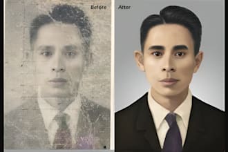 enlarge, upscale, enhance and colorize blurry, old, or damaged pictures, photos