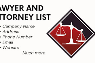 collect lawyers or attorney email list from USA UK