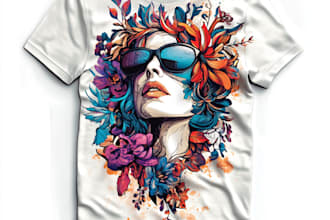 draw professional graphic t shirt design streetwear and pod