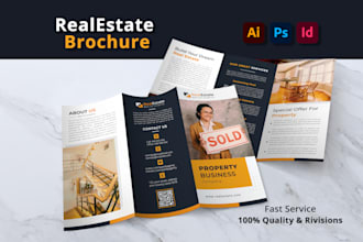 design real estate, trifold, bifold, flyer, brochure