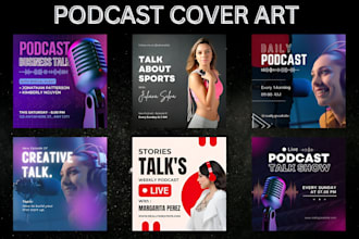 design podcast cover art and business podcast logo