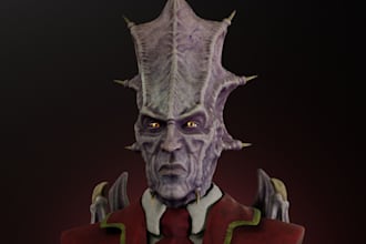sculpt 3d bust model 3d head face model 3d creature mask for 3d printing