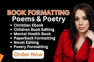 design and format poetry book poetry book cover, poetry illustration, amazon kdp