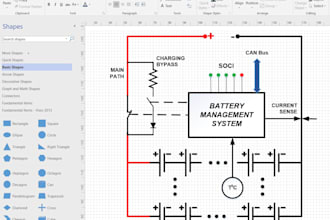 create a schematics  flow chart block diagram in visio or powerpoint