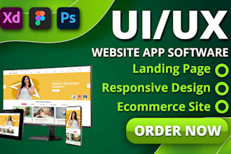 do figma website design,ui ux design, apps mockup, landing page design expert