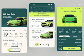 build car dealership app, car rental app, car booking app, car rental website
