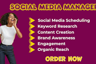 be your social media manager, schedule posts using buffer, metricool and loomly