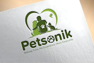 make a modern animal, dog, pet care, veterinary logo and any graphics design