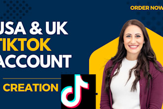 create usa tiktok account UK tiktok account for tik tok shop