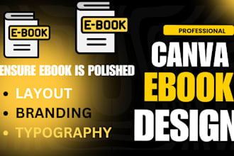 canva ebook design, lead magnet, workbook, brochure, poster and layout design