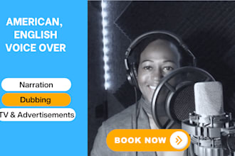 record a versatile, english female voice over