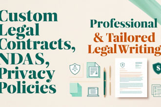 write a legal contract, nda, terms and condition, privacy policy