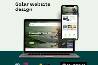 create and design secure solar website, solar installation service website