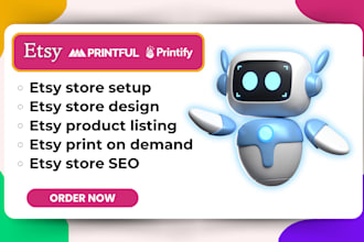 etsy stan store setup etsy print on demand store etsy printify SEO etsy printful