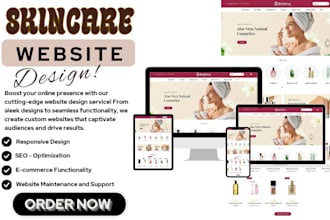 design skincare shopify store beauty shopify store beauty web skincare website