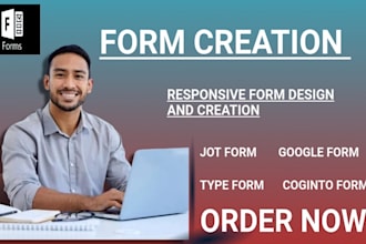 create responsive online form jotform, google form, typeform cognito form