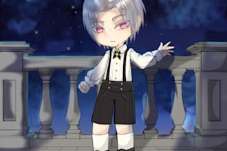 dibujare tu personaje en mi estilo chibi