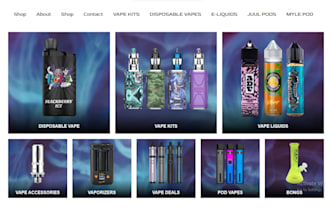 build vape juice website, cbd website, cannabis eliquid, shopify store