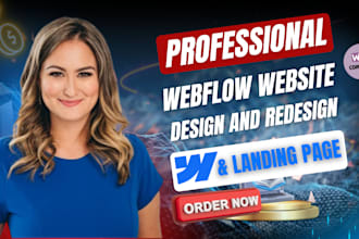 design webflow landing page, webflow website,figma to webflow, webflow developer