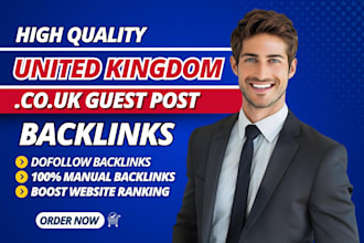 build high authority UK guest post seo backlinks dofollow link building service